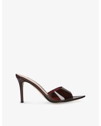 Gianvito Rossi - Elle 85 Leather And Pvc Heeled Mules - Lyst