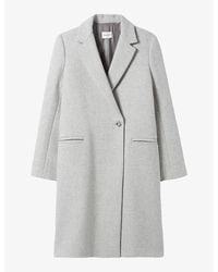 Claudie Pierlot - Notch-Lapel Regular-Fit Mid-Length Wool-Blend Coat - Lyst