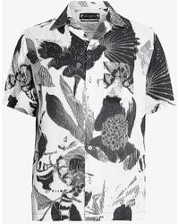 AllSaints - Frequency Floral-print Eco Viscose-blend Shirt X - Lyst