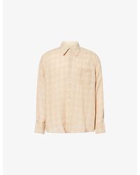 Our Legacy - Above Check Linen Shirt - Lyst