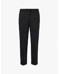 The Kooples - Drawstring Tapered-Leg Stretch-Wool Trousers - Lyst
