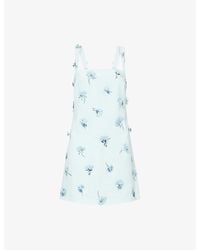 Jonathan Simkhai - Ella Embellished Woven Mini Dress - Lyst