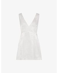 OMNES - Bowlyn Floral-Jacquard Satin Mini Dress - Lyst