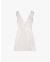 OMNES - Bowlyn Floral-Jacquard Satin Mini Dress - Lyst
