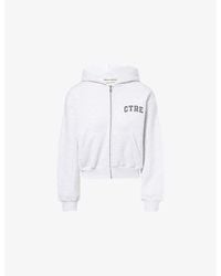 The Couture Club - Logo-Embroidered Zip-Up Cotton Hoody - Lyst