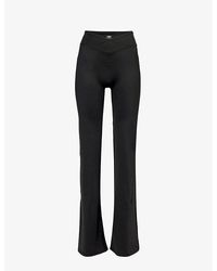 Lounge Underwear - Varsity Flared-leg High-rise Stretch-woven Trousers - Lyst