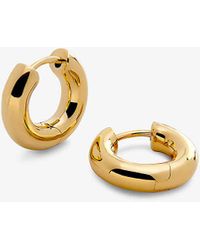 Monica Vinader - Essential Click 18ct Gold Vermeil Sterling-silver huggie Earrings - Lyst
