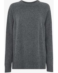 Whistles - Round-neck Relaxed-fit Cashmere Jumper - Lyst