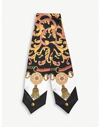 Aspinal of London - Signature Graphic-print Silk Scarf - Lyst