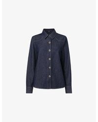 Whistles - Long-Sleeved Contrast-Stitched Denim Shirt - Lyst