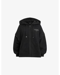 AllSaints - Aroma Amphia Oversized Cotton-Jersey Hoody - Lyst