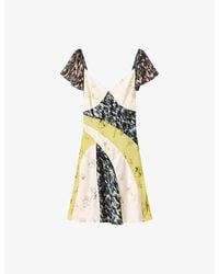 AllSaints - Lala Floral-Print Woven Mini Dress - Lyst