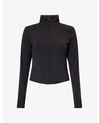 Vuori - Allthefeels High-Neck Stretch-Woven Zip-Up Top - Lyst