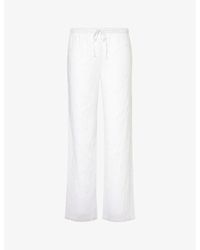 Reformation - Olina Straight-leg High-rise Linen Trousers - Lyst