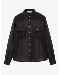 AllSaints - Maven Sheer Relaxed-Fit Woven Shirt - Lyst