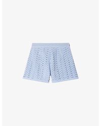 Sandro - Beaded High-Rise Crochet Shorts - Lyst