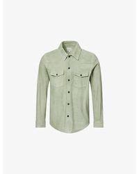 Paul Smith - Classic Collar Suede Overshirt - Lyst