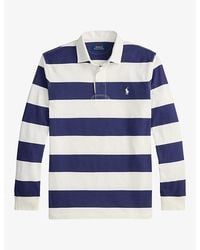 Polo Ralph Lauren - Stripe Rugby Cotton Polo Shirt - Lyst