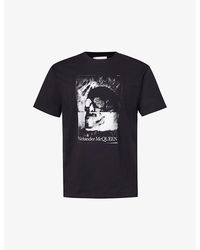 Alexander McQueen - Brand-print Crewneck Cotton-jersey T-shirt - Lyst