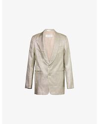 Dries Van Noten - Single-Breasted Slim-Fit Metallic Woven Blazer - Lyst