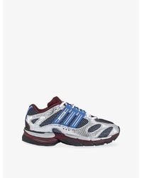 adidas - Adistar Mesh And Faux-Leather Trainers - Lyst