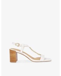 Dune - Josina Snaffle Leather Heeled Sandals - Lyst