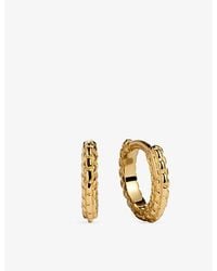 Monica Vinader - Heirloom Mini 18Ct Vermeil Huggie Earrings - Lyst