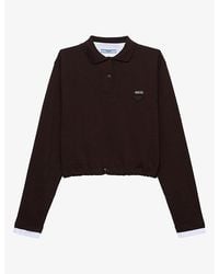 Prada - Logo-Embroidered Cotton-Jersey Polo Shirt - Lyst