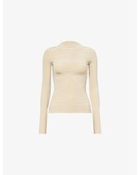 Rick Owens - High-Neck Long Sleeve Stretch-Woven Top - Lyst