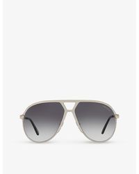 Tom Ford - Tr001674 Xavier Aviator-frame Metal Sunglasses - Lyst