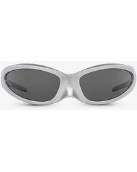 Balenciaga - 6e000284 Bb0251s Rectangle-frame Acetate Sunglasses - Lyst