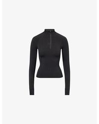 ADANOLA - Ultimate Half-Zip Stretch-Woven Top - Lyst