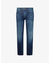 7 For All Mankind - Slimmy Tapered-Leg Stretch-Denim Jeans - Lyst