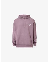 AllSaints - Underground Logo-Print Relaxed-Fit Organic-Cotton Hoody - Lyst