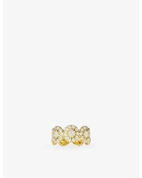 Apm Monaco - Soleil 18Ct-Plated Metal Alloy And Zirconia Ring - Lyst