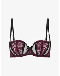 Agent Provocateur - Clarissa Floral Lace And Mesh Underwired Bra - Lyst