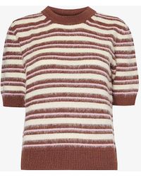 Samsøe & Samsøe - Sagiulia Striped Recycled Cotton-blend Knitted Jumper - Lyst