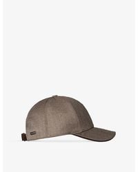 Eton - Contrast-Piping Brushed-Texture Stretch-Wool Baseball Cap - Lyst