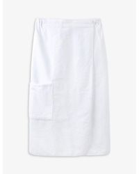 The White Company - The Company Patch Pocket Button-fastened Organic Terry-cotton Wrapped Towel Large/extra Large 140cm X 80cm - Lyst