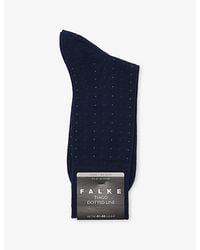 FALKE - Tiago Dotted Line Cotton-Blend Socks - Lyst