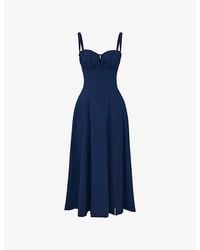 House Of Cb - Carmen Sleeveless Cotton-Blend Midi Dress - Lyst