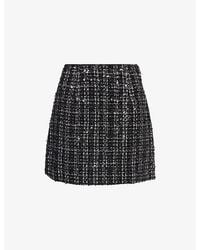Amy Lynn - Jeanette Sequin-Bouclé Woven Mini Skirt - Lyst