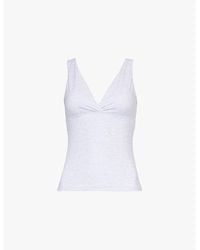 WE Are Tala - Dayflex Support V-Neck Stretch Recycled-Nylon Top - Lyst