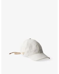 Prada - Lace-Up Satin And Cotton Baseball Cap - Lyst