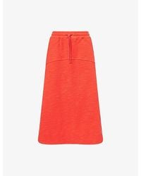 ME+EM - Textured Track Cotton-Blend Midi Skirt - Lyst