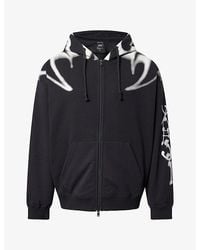 Y-3 - Graphic-Print Zip-Up Cotton Hoody - Lyst