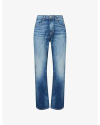 7 For All Mankind - Easy Straight-Leg Stretch-Denim Jeans - Lyst