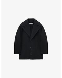 Loewe - Single-Breasted Relaxed-Fit Wool Coat - Lyst