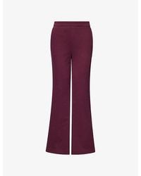 Jonathan Simkhai - Gia Kick-Flare Cotton-Blend Trousers - Lyst