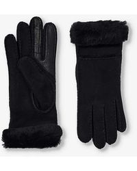 UGG - Turn-cuff Suede And Shearling Glove - Lyst